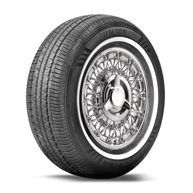 Travelstar UN106 205/75R14 95S 18mm Classic Whitewall All-Season Touring Passenger Tire