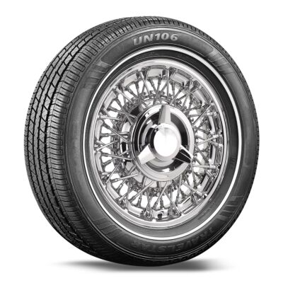 Travelstar UN106 225/60R16 98T 9mm Whitewall All-Season Tire - Classic Style for Passenger Cars