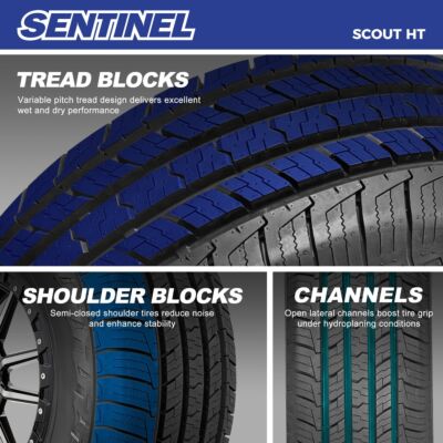 Sentinel Scout HT LT265/70R18 124/121S Load Range E (10 Ply) All-Season Highway Terrain Light Truck Tire