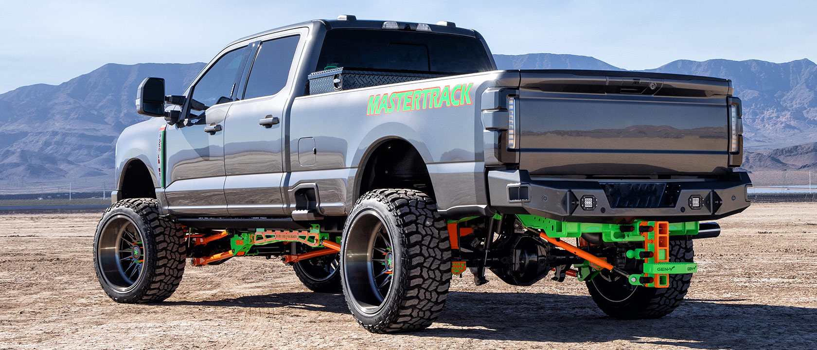 Custom Heavy Duty Lifted Truck Equipped With Mastertrack M/T Tires