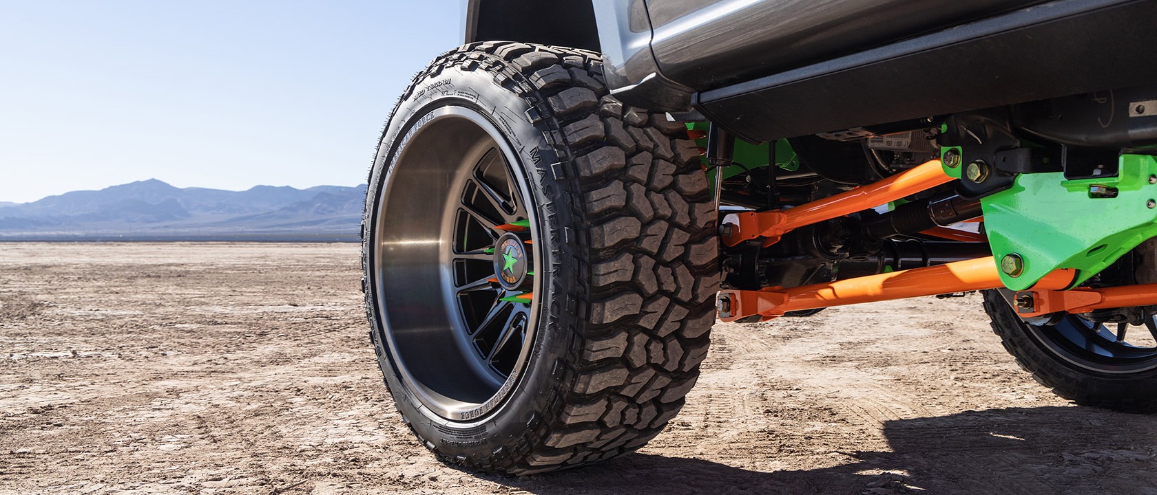 Mastertrack M/T Tire Tread Design and Heavy Duty Truck Suspension